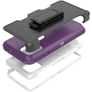 Heavy Duty Defender Moto g stylus 5G (2021) Case Belt Clip Holster - Purple-MyPhoneCase.com