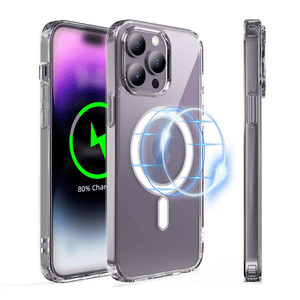 Shockproof Mag-Safe Magnetic [iPhone 14 Pro Max] Case - Transparent Clear-MyPhoneCase.com