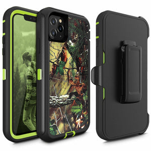 Rugged Defender Pro-Armor [iPhone 12 / 12 Pro] Case Holster - Tree Camo Green-MyPhoneCase.com
