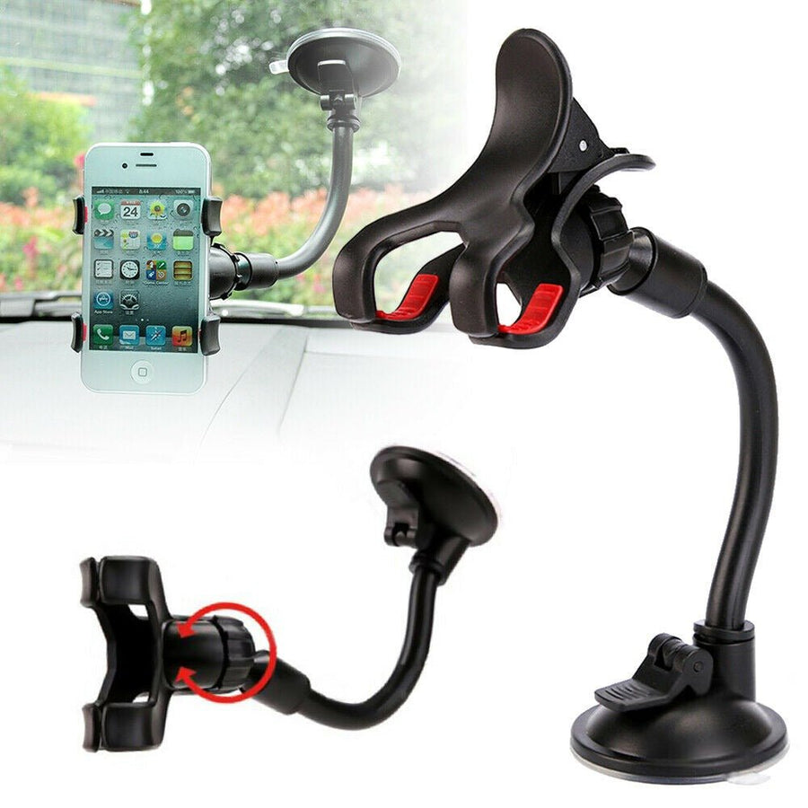 Car Windshield Mount Strong Suction Cup Phone Holder 360° Adjustable