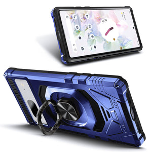 Max Armor Ring Holder Kickstand [Google Pixel 7] Case - Blue-MyPhoneCase.com