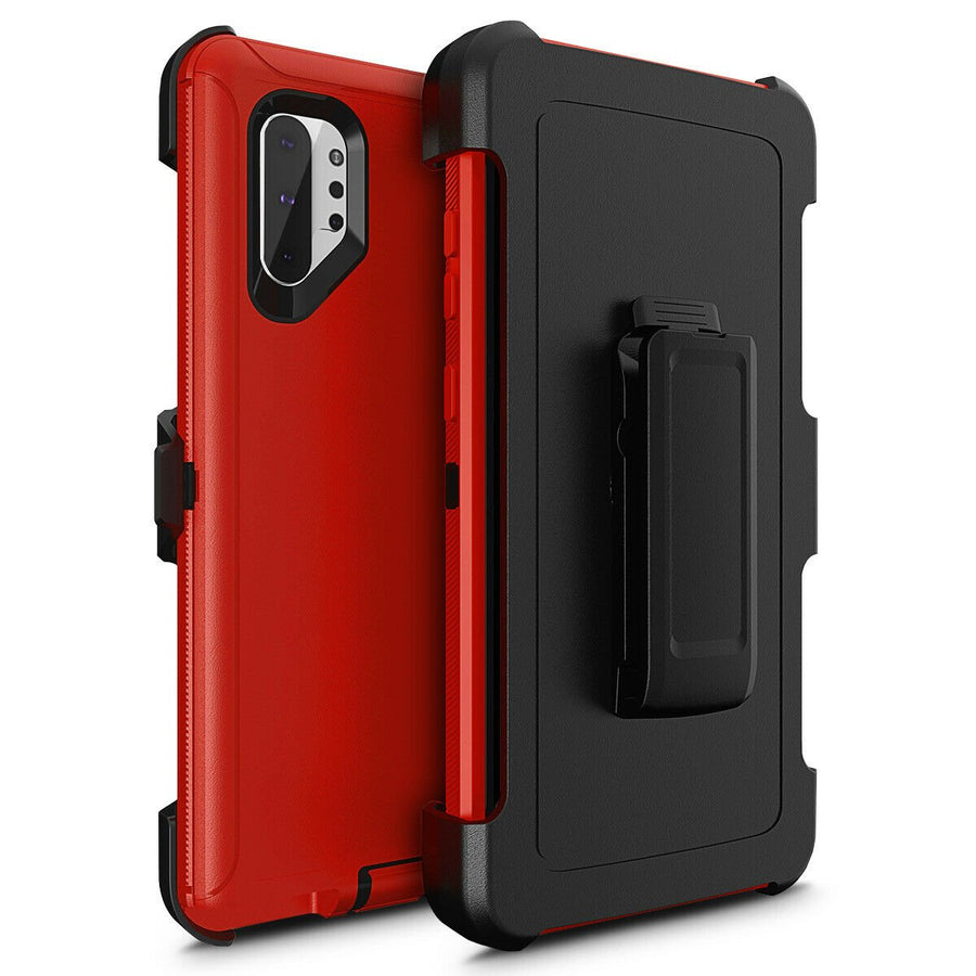 Heavy Duty Rugged Defender [Galaxy Note 10] Case Holster - Red/Black-MyPhoneCase.com
