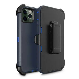 Rugged Defender Pro-Armor [iPhone 12 / 12 Pro] Case Holster - Navy/Blue-MyPhoneCase.com