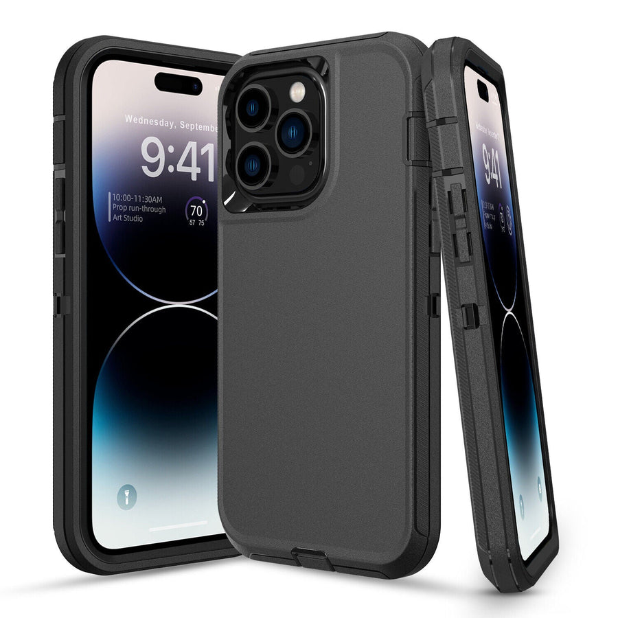 Tough Defender [iPhone 14 Pro Max] Case Full Body Rugged Armor - Black-MyPhoneCase.com