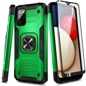 Rugged Ring Holder [Galaxy S20 FE] Magnetic Kickstand Case - Green-MyPhoneCase.com