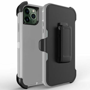 Heavy Duty Defender [iPhone 13 Pro Max] Case Belt Clip Holster - Gray-MyPhoneCase.com