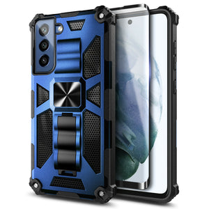 Max Armor Metal Kickstand [Galaxy S21 FE] Case - Blue-MyPhoneCase.com