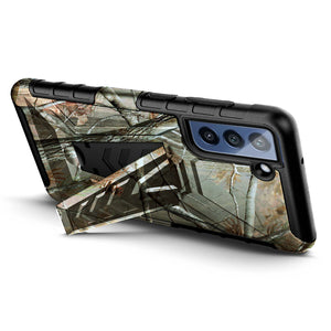 Full-Body Rugged Defender Kickstand [Galaxy S21 FE] Case Holster - RealTree Camo-MyPhoneCase.com