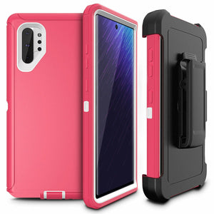 Heavy Duty Rugged Defender [Galaxy Note 10] Case Holster - Hibiscus Pink-MyPhoneCase.com
