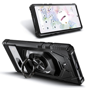 Max Armor Ring Holder Kickstand [Google Pixel 7] Case - Black-MyPhoneCase.com