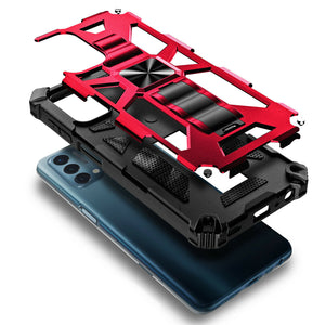 Max Armor Full-Body Metal Kickstand [OnePlus Nord N200 5G] Case - Red-MyPhoneCase.com