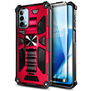Max Armor Full-Body Metal Kickstand [OnePlus Nord N200 5G] Case - Red-MyPhoneCase.com