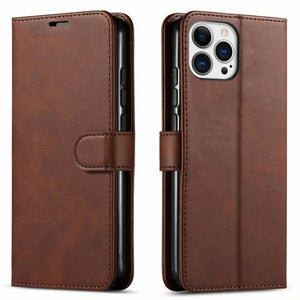 Premium Leather Flip Folio [iPhone 12 Mini] Wallet Case w/ Card Slot-MyPhoneCase.com