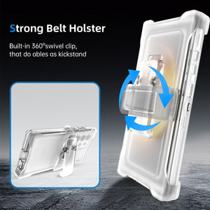 Heavy Duty Defender Galaxy S23+ Plus Case Belt Clip Holster - Clear-MyPhoneCase.com