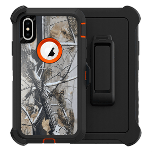 Defender Case for [iPhone X / XS] Rugged Holster Belt Clip - RealTree Camo-MyPhoneCase.com