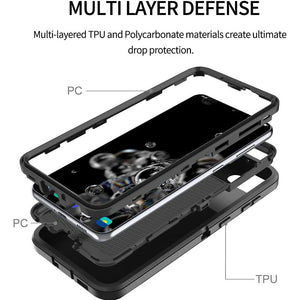 Rugged Defender Armor [Galaxy S21] 5G (6.2") Case - Black/Black-MyPhoneCase.com