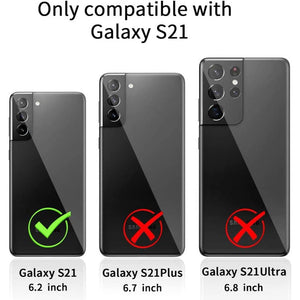 Rugged Defender Armor [Galaxy S21] 5G (6.2") Case - Black/Black-MyPhoneCase.com