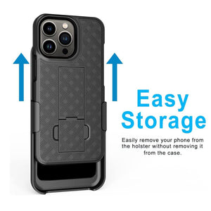 Fitted Shell Rugged Kickstand [iPhone 14+ Plus] Case Belt Clip Holster-MyPhoneCase.com